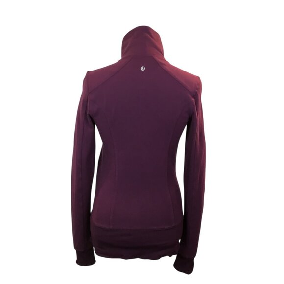 Lululemon Define Jacket Womens XS/S  Burgundy Full-Zip High Collar Thumbholes Ac - Picture 4 of 7